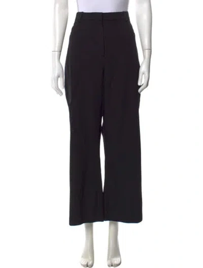 Pre-owned Jacquemus Virgin Wool Wide Leg Pants In Black
