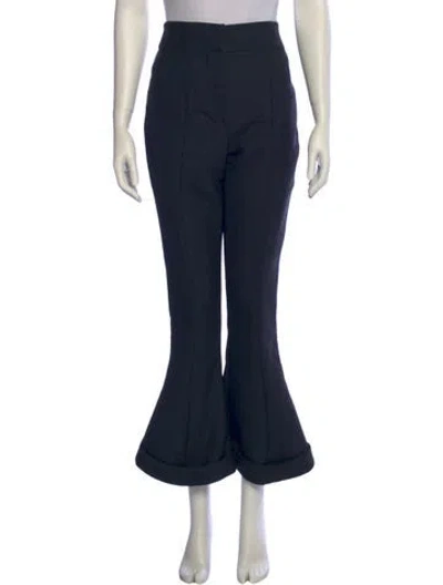 Pre-owned Jacquemus Virgin Wool Wide Leg Pants In Blue