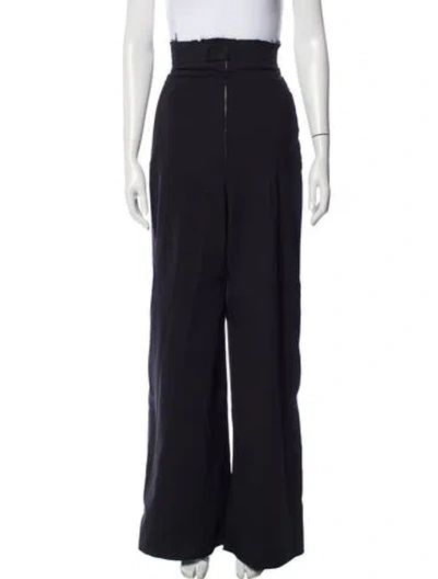 Pre-owned Jacquemus Virgin Wool Wide Leg Pants In Blue