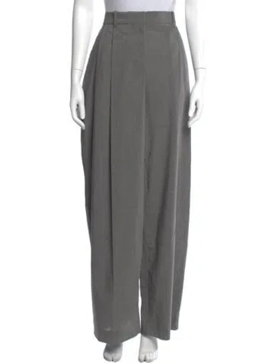 Pre-owned Jacquemus Virgin Wool Wide Leg Pants In Gray