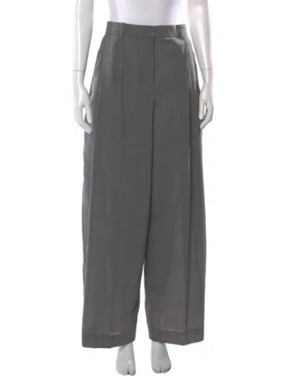 Pre-owned Jacquemus Virgin Wool Wide Leg Pants In Gray