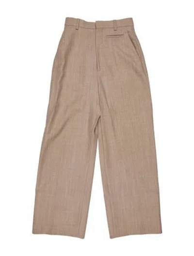Pre-owned Jacquemus Virgin Wool Wide Leg Pants In Gray