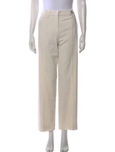 Pre-owned Jacquemus Virgin Wool Wide Leg Pants In Neutral