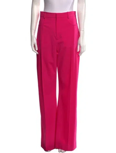 Pre-owned Jacquemus Virgin Wool Wide Leg Pants In Pink