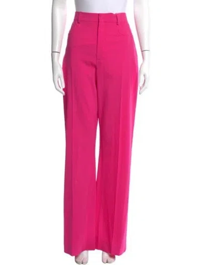 Pre-owned Jacquemus Virgin Wool Wide Leg Pants In Pink