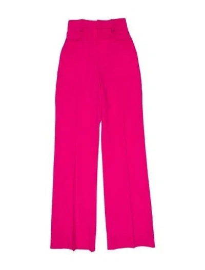 Pre-owned Jacquemus Virgin Wool Wide Leg Pants In Pink