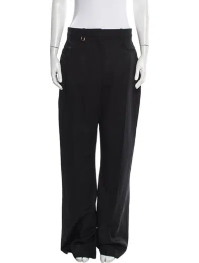 Pre-owned Jacquemus Virgin Wool Wide Leg Pants W/ Tags In Black