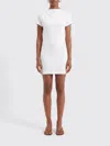 Jacquemus Viscose Blend Mini Dress In White