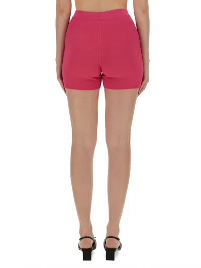 Jacquemus Viscose Blend Shorts In Red