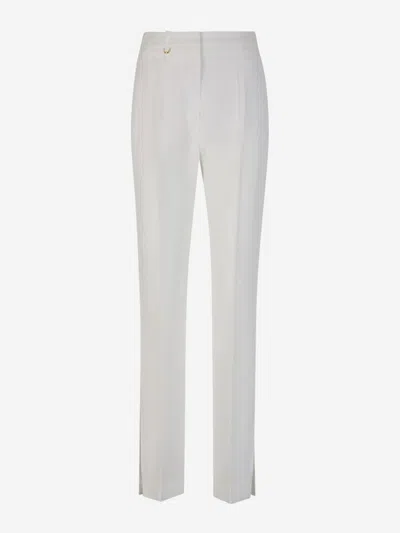 Jacquemus Slit Pants In Ivori