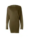 Jacquemus The Mistral Open-back Draped Jersey Mini Dress In Green
