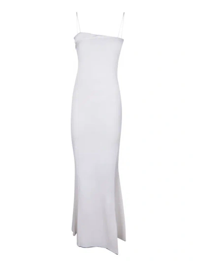 Jacquemus Viscose Long Dress In White