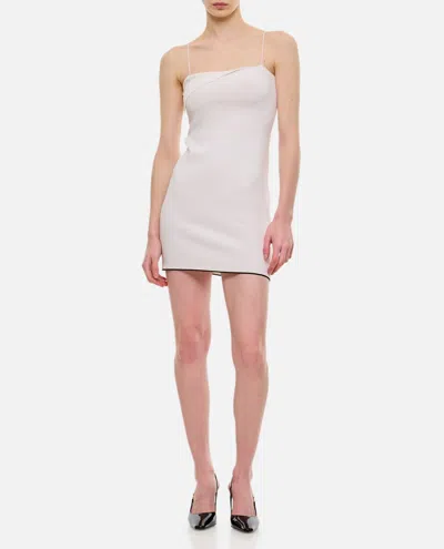 Jacquemus Viscose Mini Dress In White