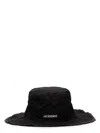 Jacquemus Artichaut Frayed Expedition Hat In Black In Black