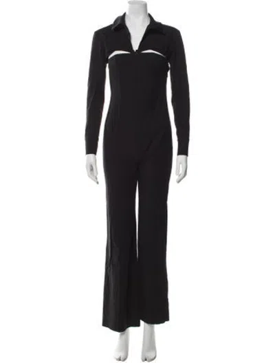 Pre-owned Jacquemus V-neck Jumpsuit In Black