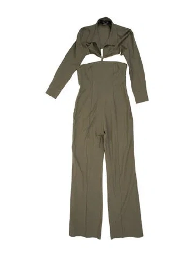 Pre-owned Jacquemus V-neck Jumpsuit In Green