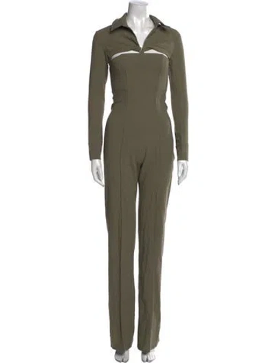 Pre-owned Jacquemus V-neck Jumpsuit W/ Tags In Green