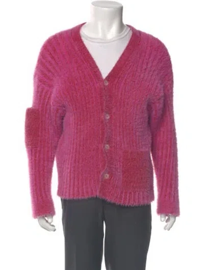 Pre-owned Jacquemus V-neck Long Sleeve Cardigan In Pink