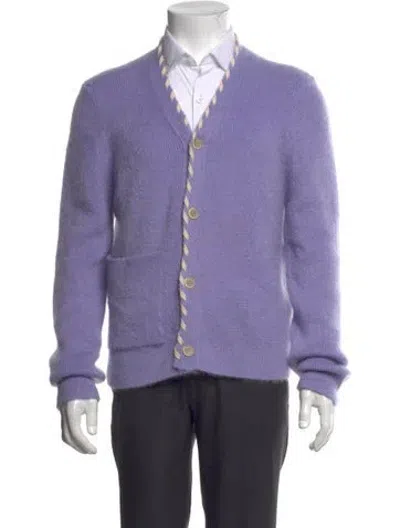 Pre-owned Jacquemus V-neck Long Sleeve Cardigan In Purple