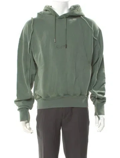 Pre-owned Jacquemus V-neck Long Sleeve Hoodie In Green