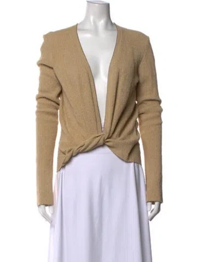 Pre-owned Jacquemus V-neck Long Sleeve Top In Neutrals