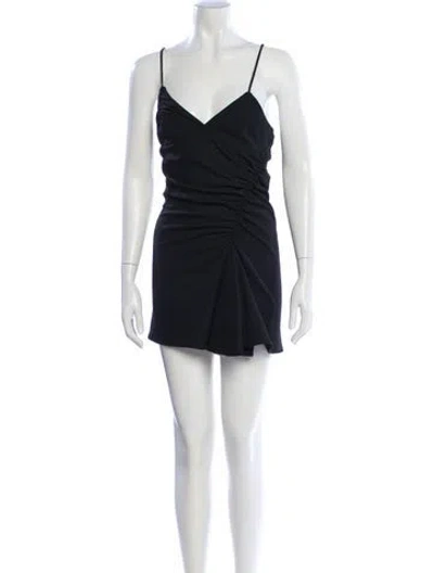 Pre-owned Jacquemus V-neck Mini Dress In Black