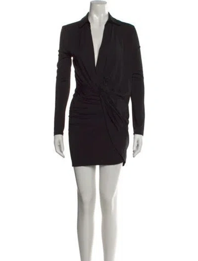 Pre-owned Jacquemus V-neck Mini Dress In Black