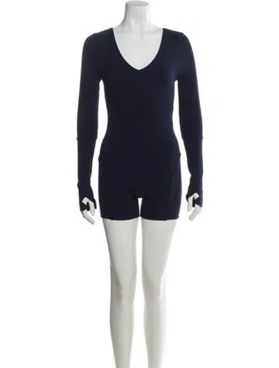 Pre-owned Jacquemus V-neck Mini Dress In Blue