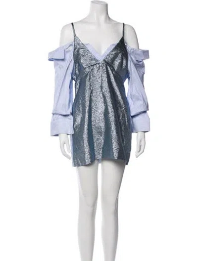 Pre-owned Jacquemus V-neck Mini Dress In Multi