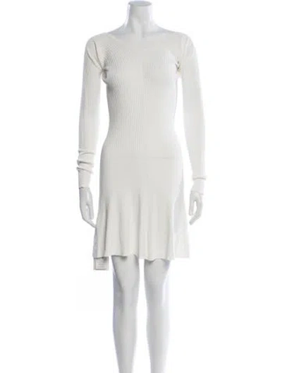 Pre-owned Jacquemus V-neck Mini Dress In Neutral