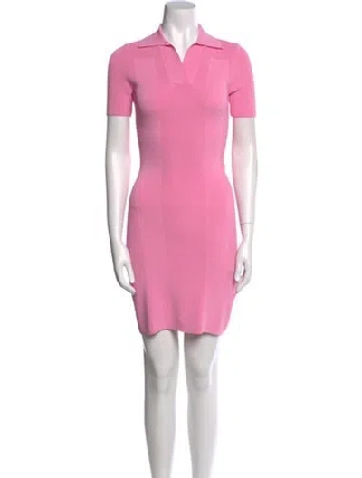 Pre-owned Jacquemus V-neck Mini Dress In Pink
