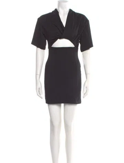 Pre-owned Jacquemus V-neck Mini Dress W/ Tags In Black