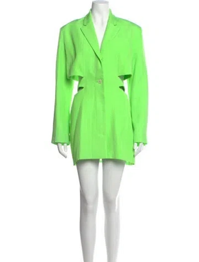 Pre-owned Jacquemus V-neck Mini Dress W/ Tags In Green