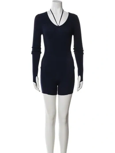 Pre-owned Jacquemus V-neck Romper In Blue