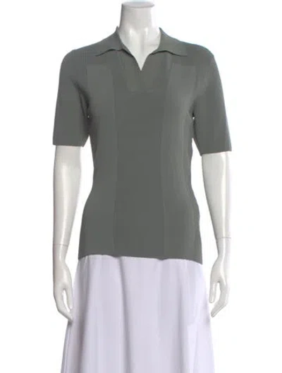 Pre-owned Jacquemus V-neck Short Sleeve Polo In Green