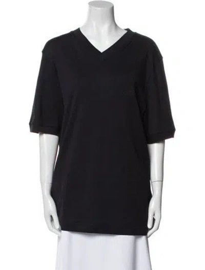 Pre-owned Jacquemus V-neck Short Sleeve Top In Blue