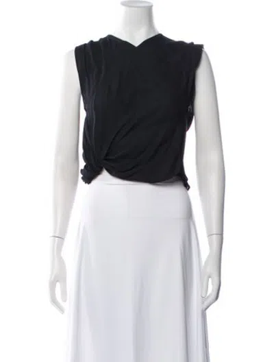 Pre-owned Jacquemus V-neck Sleeveless Blouse In Blue