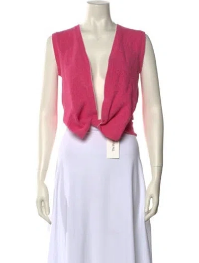 Pre-owned Jacquemus V-neck Sleeveless Crop Top In Pink
