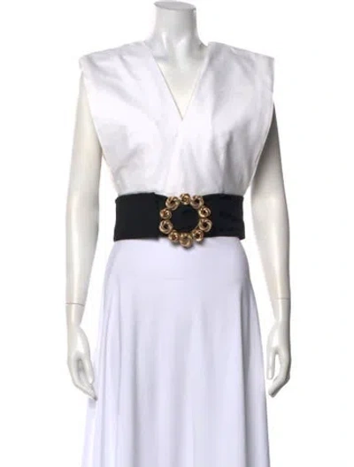 Pre-owned Jacquemus V-neck Sleeveless Crop Top In White
