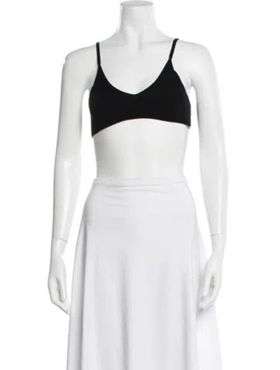 Pre-owned Jacquemus V-neck Sleeveless Sports Bra In Black