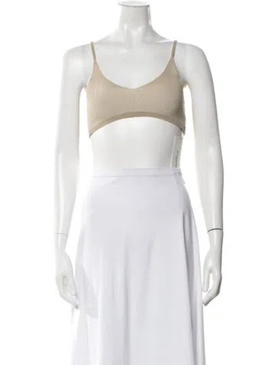 Pre-owned Jacquemus V-neck Sleeveless Sports Bra In Grey