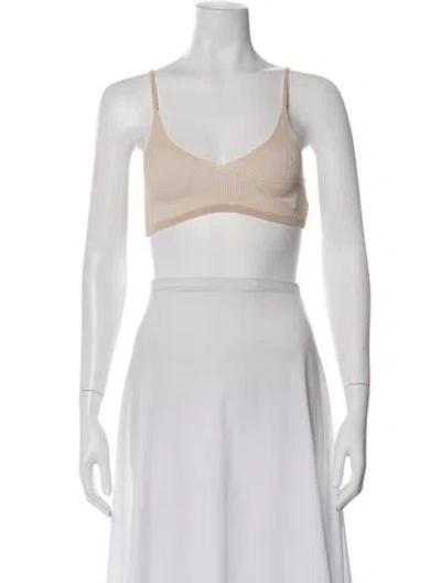 Pre-owned Jacquemus V-neck Sleeveless Sports Bra In Neutral