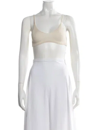 Pre-owned Jacquemus V-neck Sleeveless Sports Bra In Neutral