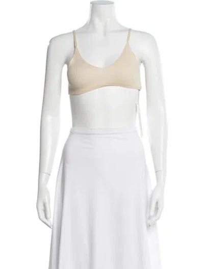 Pre-owned Jacquemus V-neck Sleeveless Sports Bra In Neutrals