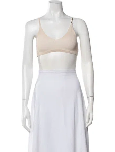 Pre-owned Jacquemus V-neck Sleeveless Sports Bra In Neutrals