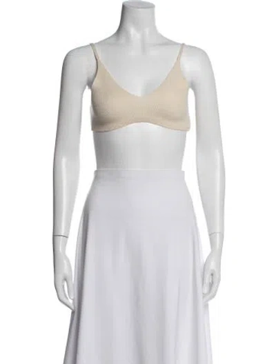 Pre-owned Jacquemus V-neck Sleeveless Sports Bra In Neutrals