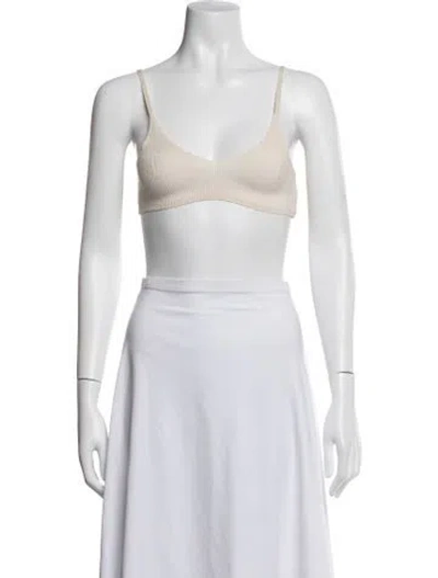 Pre-owned Jacquemus V-neck Sleeveless Sports Bra In Neutrals