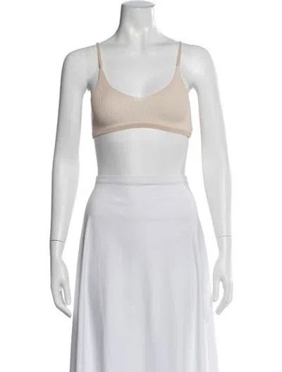 Pre-owned Jacquemus V-neck Sleeveless Sports Bra In Neutrals