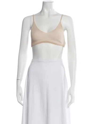 Pre-owned Jacquemus V-neck Sleeveless Sports Bra In Neutrals