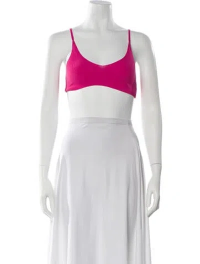 Pre-owned Jacquemus V-neck Sleeveless Sports Bra In Pink